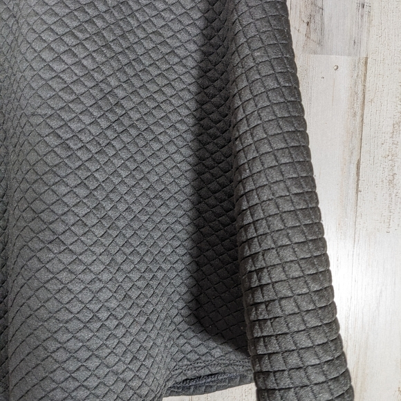 Joe Benbasset Black Stretchy Quilted Mini Skirt Size Large Flare Elastic Waist - Picture 4 of 4